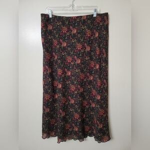 Vintage Kathie Lee Floral Fairycore Maxi Skirt